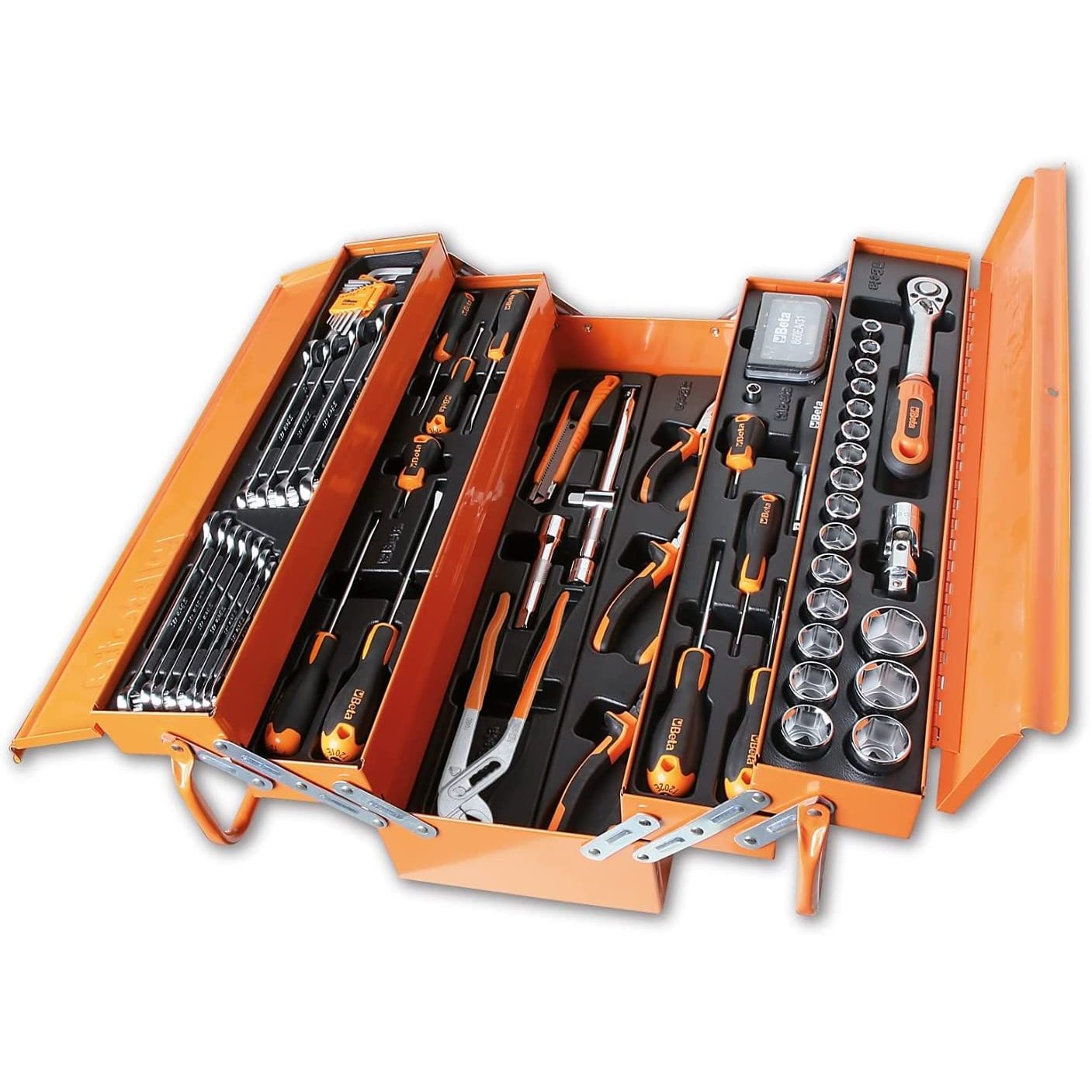 Beta Cassetta Porta Attrezzi In Metallo Con 91 Attrezzi Inclusi Per La Manutenzione Generale