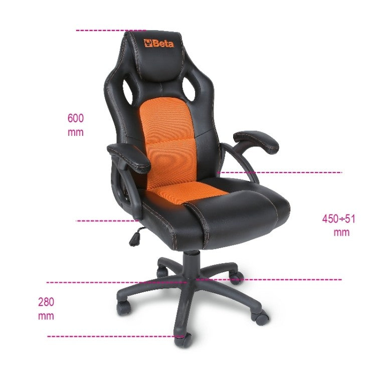 Beta Poltrona Sedia Da Ufficio Ergonomica In Finta Pelle Portata 120 Kg