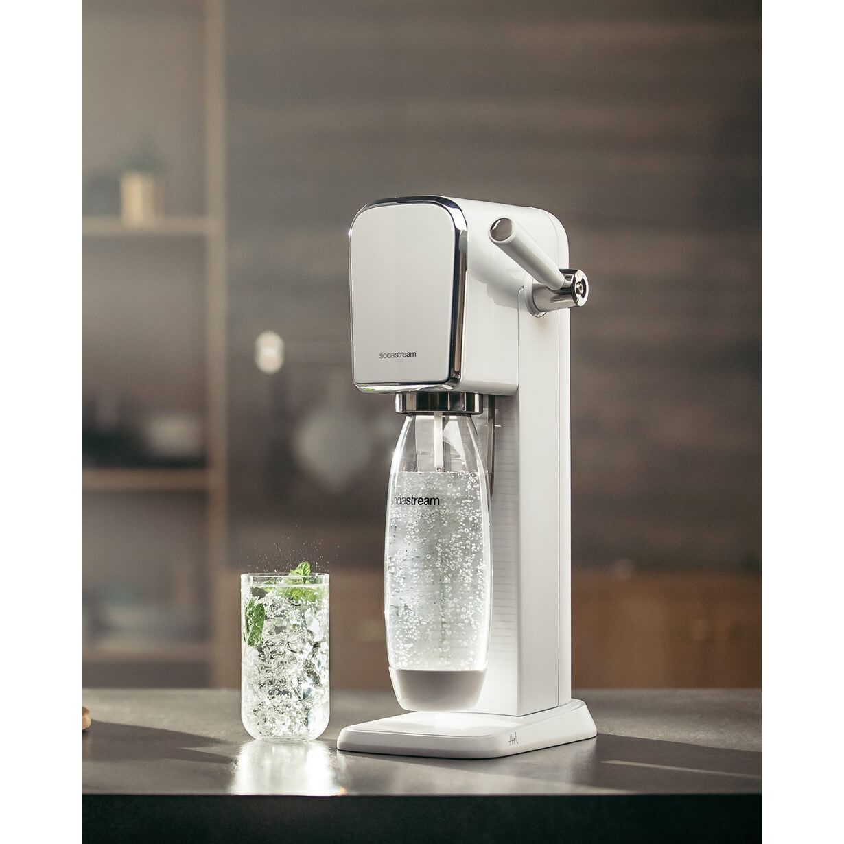 Sodastream Nuovo Gasatore Art Con Bottiglia In Pet Lavabile In Lavastoviglie Colore Bianco