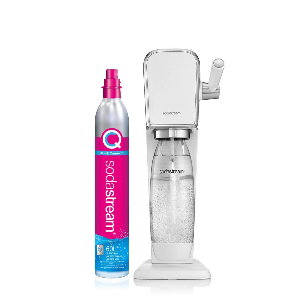 Sodastream Nuovo Gasatore Art Con Bottiglia In Pet Lavabile In Lavastoviglie Colore Bianco
