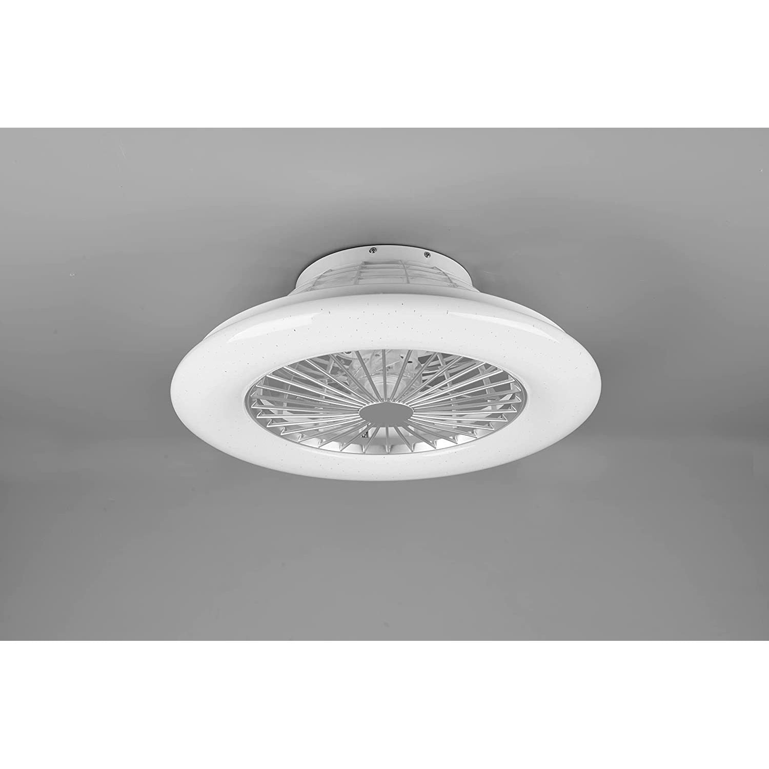 Stralsund Ventilatore E Plafoniera Led Con Effetto Cielo Stellato E RGB Con Telecomando Multifunzione E Regolazione Diam.50cm