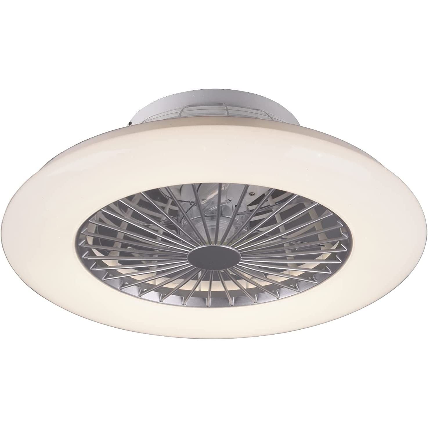 Visby Ventilatore E Plafoniera Led Con Effetto Cielo Stellato Con Telecomando Multifunzione Regolazione Intensita' Diam.60cm