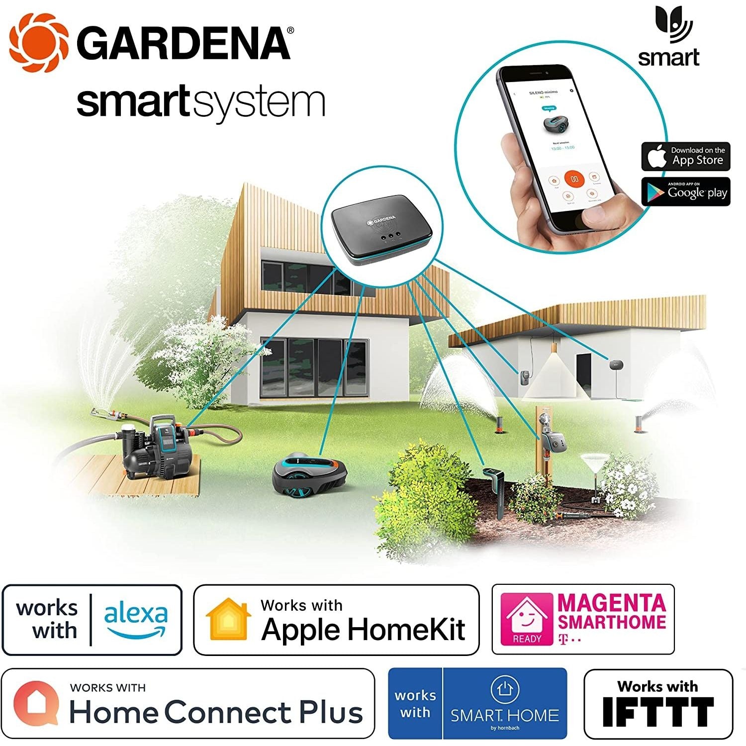 Gardena 3 Adattatori Smart Power Per Il Controllo Tramite App Di Dispositivi Smart In Giardino