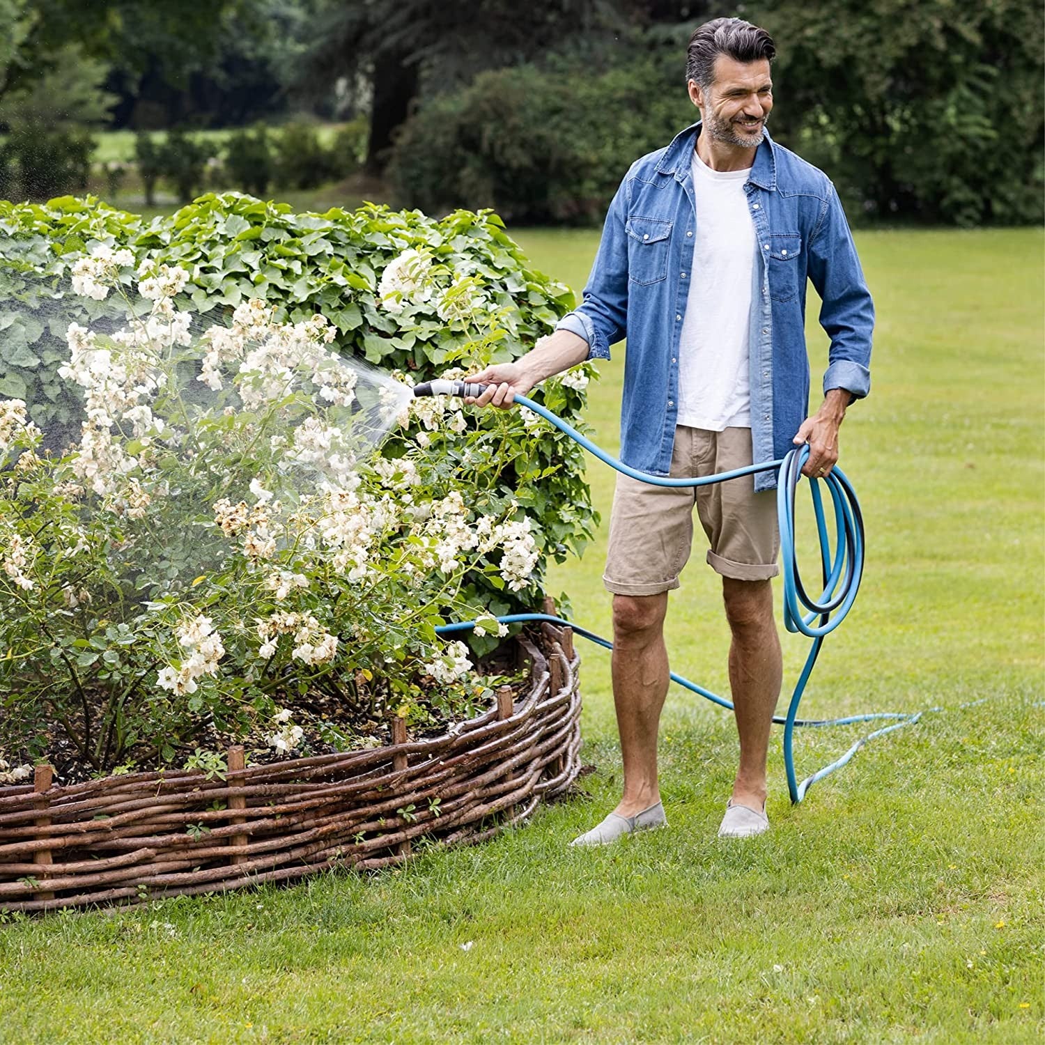 Fitt Force Tubo Acqua Per Irrigazione Giardino, Leggero, Resistente E Compatto, Per Uso Intensivo, Con Lancia, Colore Grey 25 M