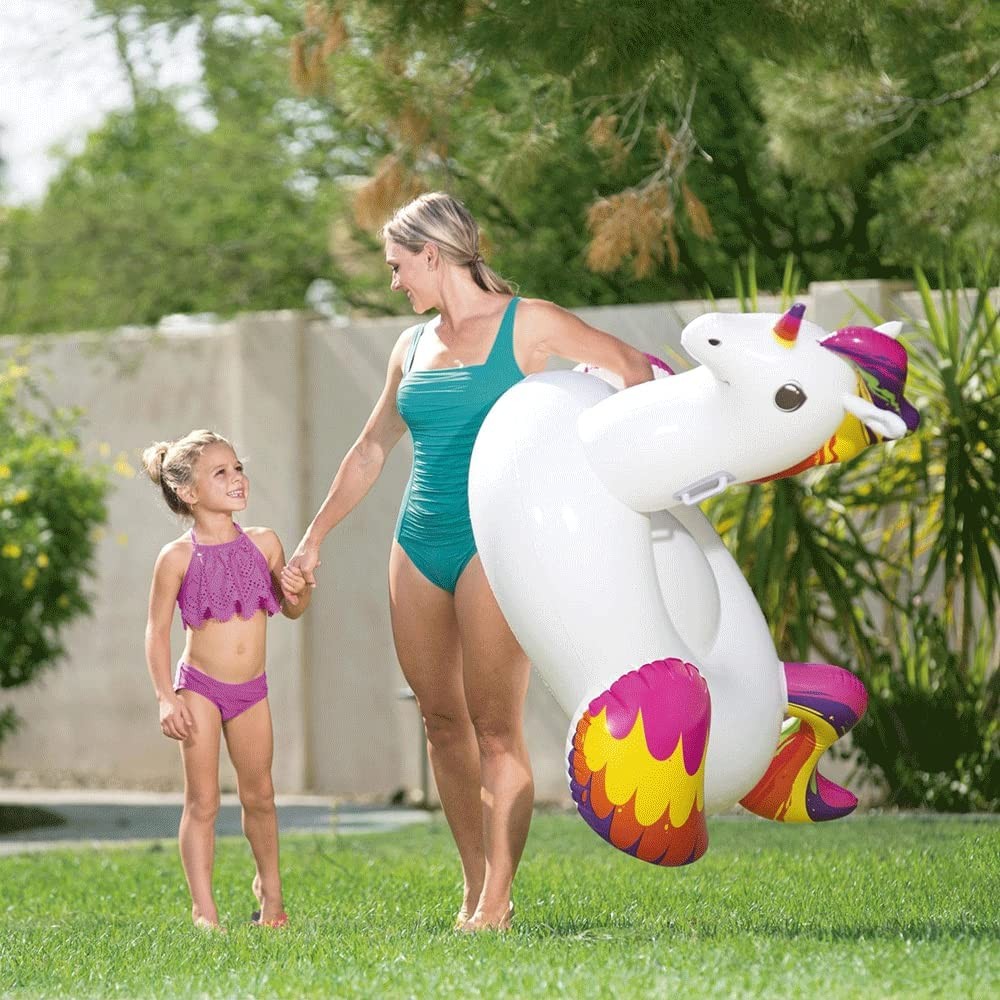 Bestway Materassino Cavalcabile Da Mare Piscina Unicorno Cm 150X117 Con Maniglie