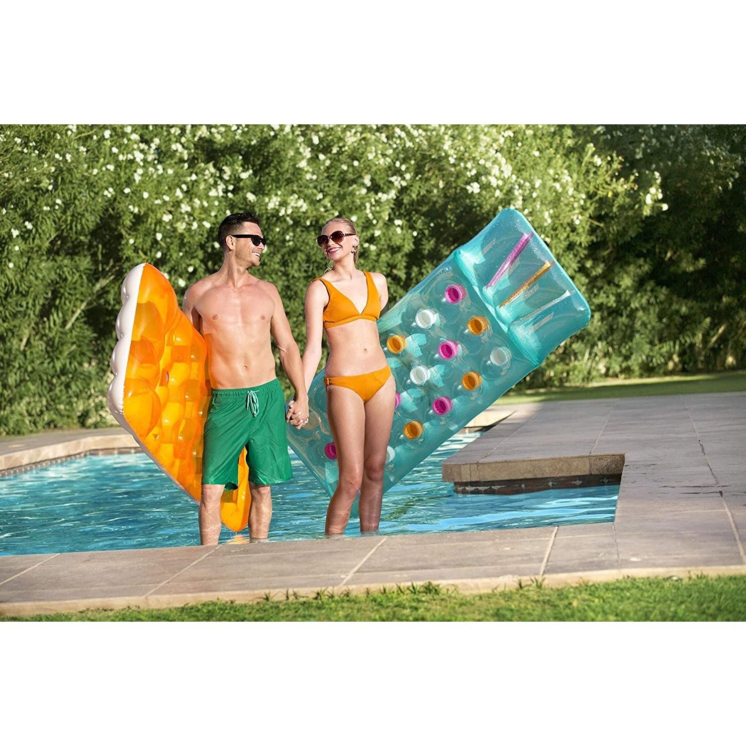 Bestway Fashion Pool Lounge Materassino 18 Buchi Cm. 188X71 Colori Assortiti