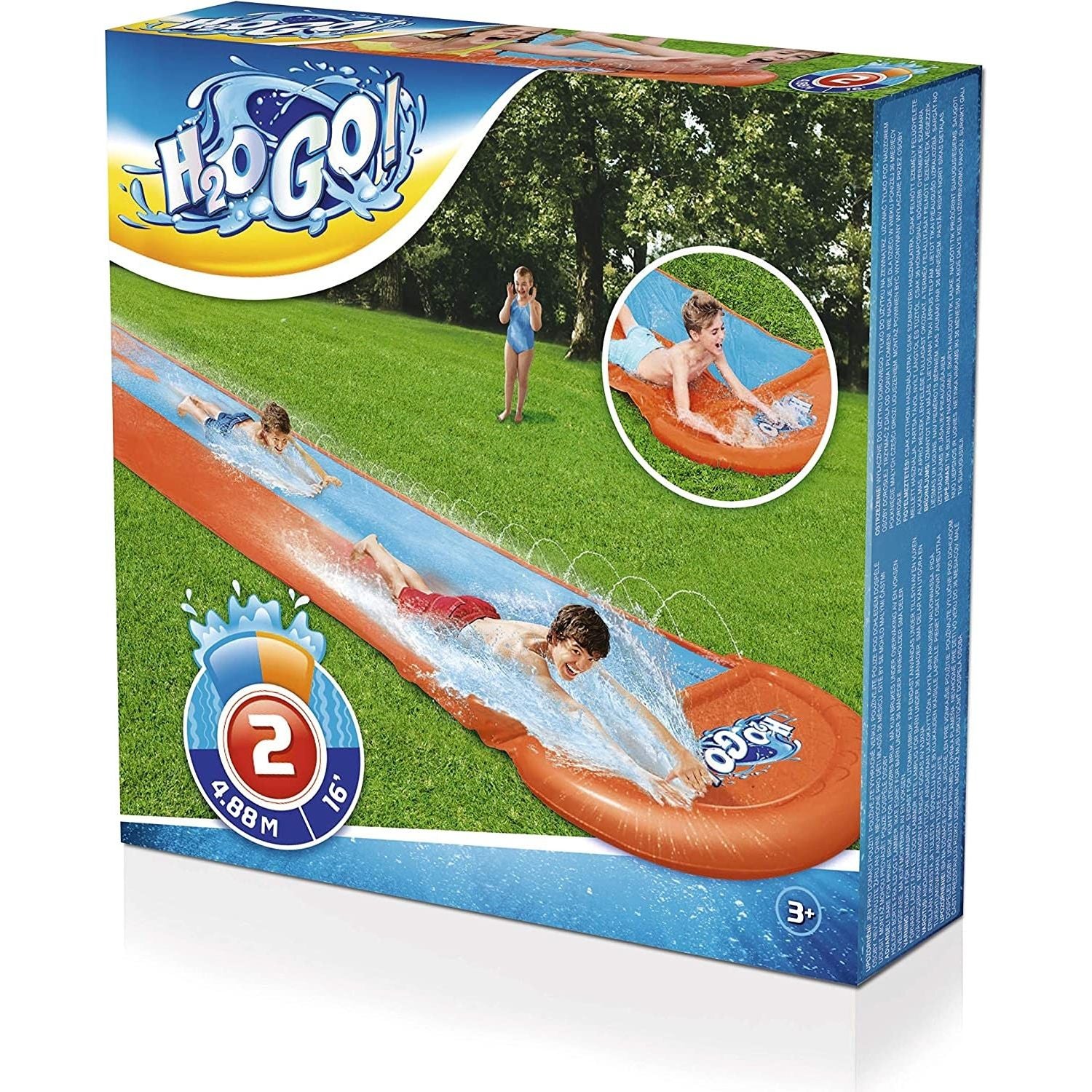 Bestway Acquascivolo A Due Corsie Per Bambini Lunghezza 4.88 m