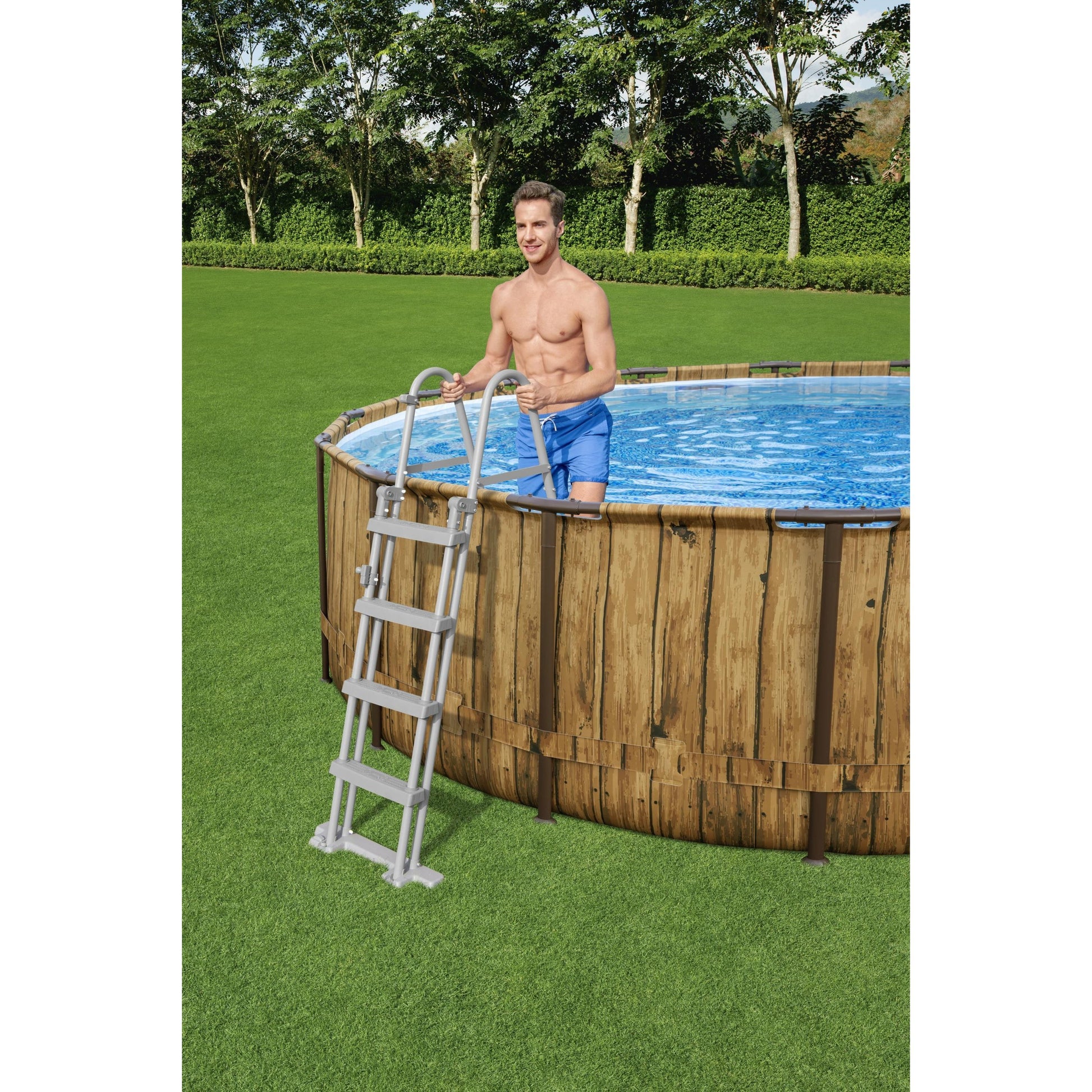 Bestway Scaletta Di Sicurezza Per Piscine Cm. 132
