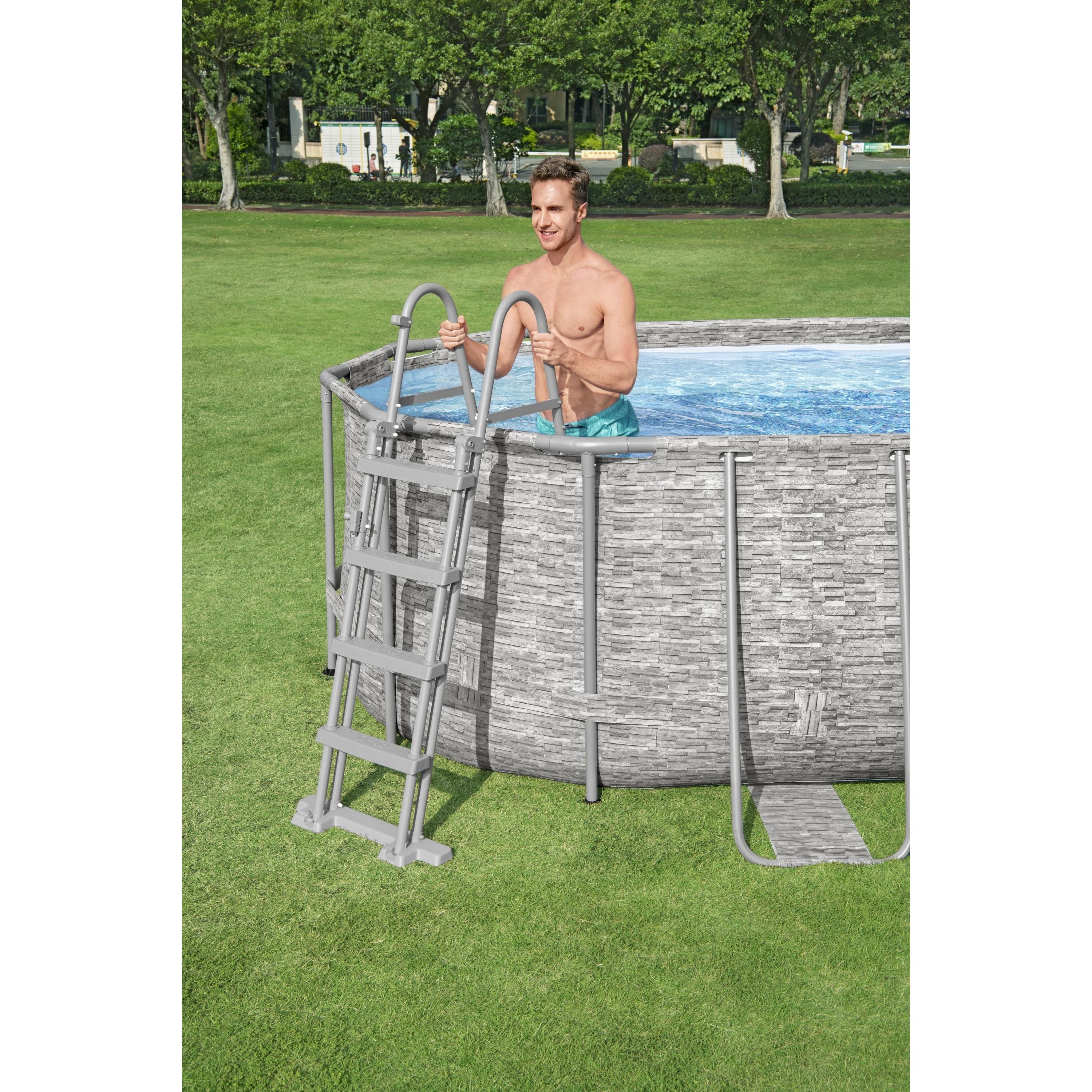 Bestway Scaletta Di Sicurezza Per Piscine Cm. 132