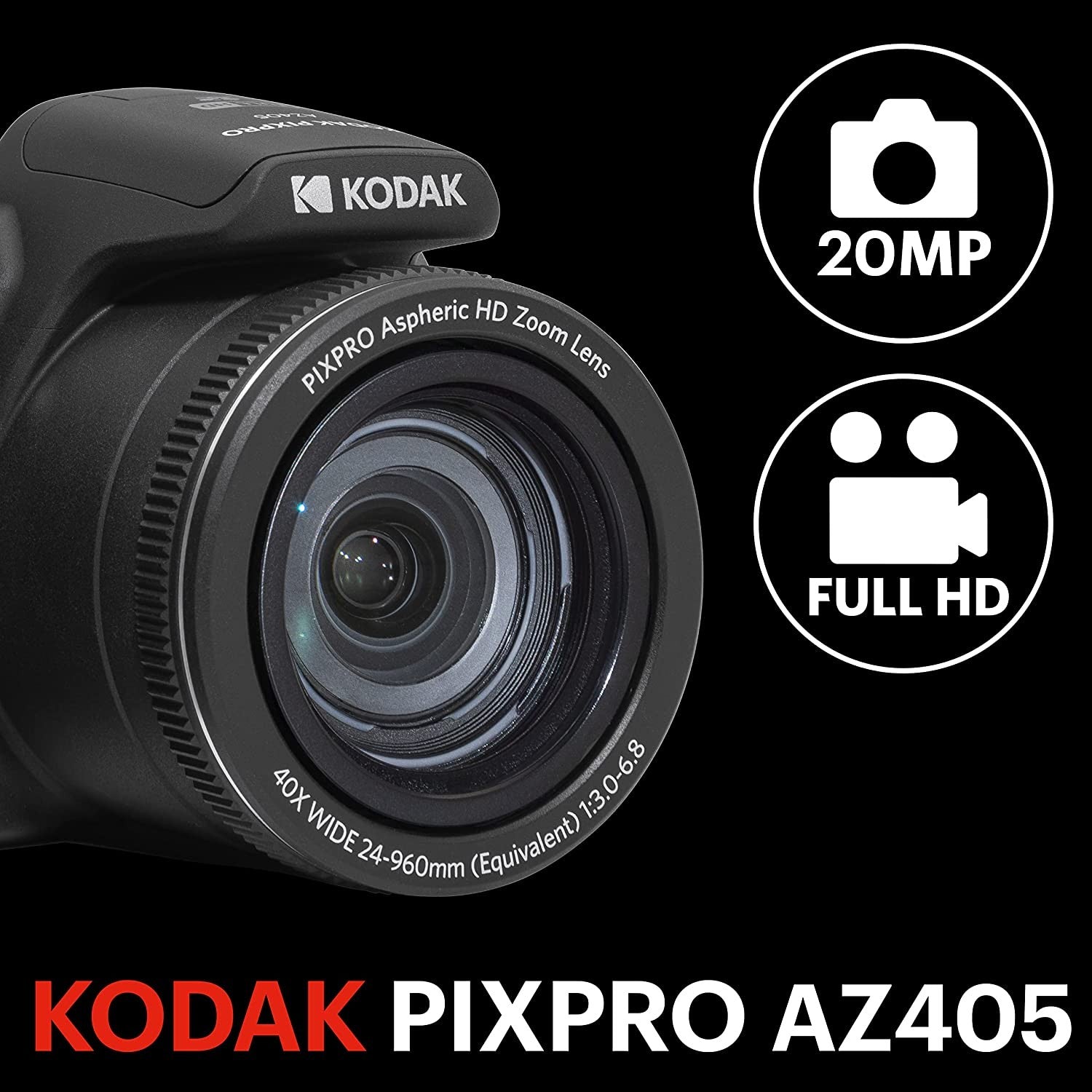 Kodak AZ405 BRIDGE CAMERA BLACK GARANZIA UFFICIALE ITALIA 2 ANNI