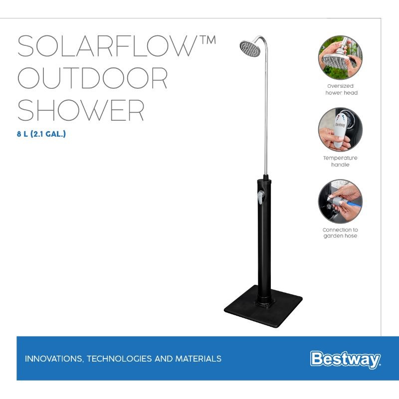 Bestway Doccia Solare Da Giardino Flowclear Serbatoio 8 Litri