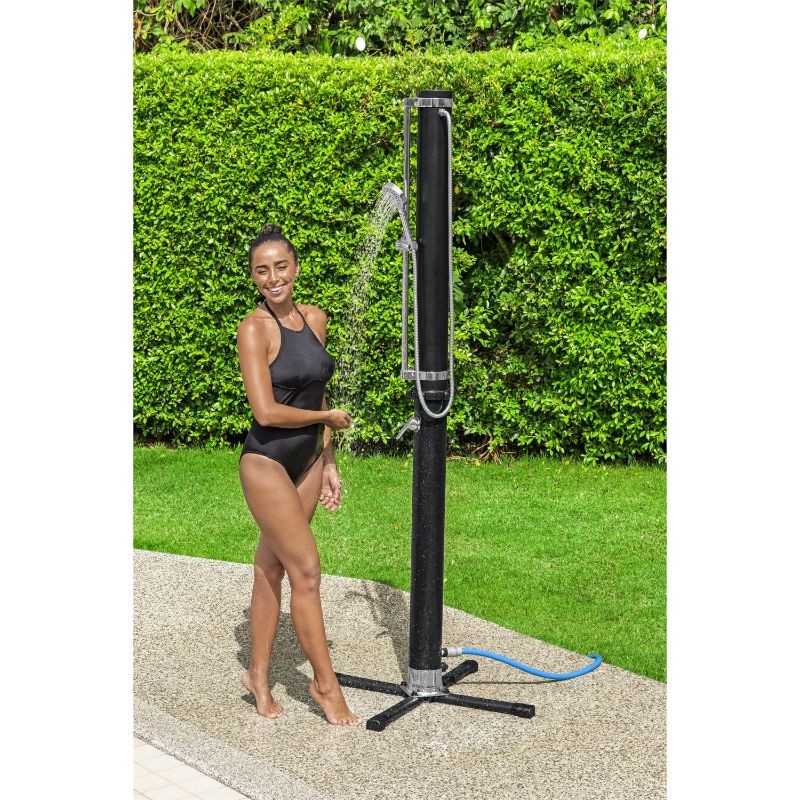 Bestway Doccia Solare Da Giardino Serbatoio 20 L Con miscelatore, Doccino E Portaoggetti