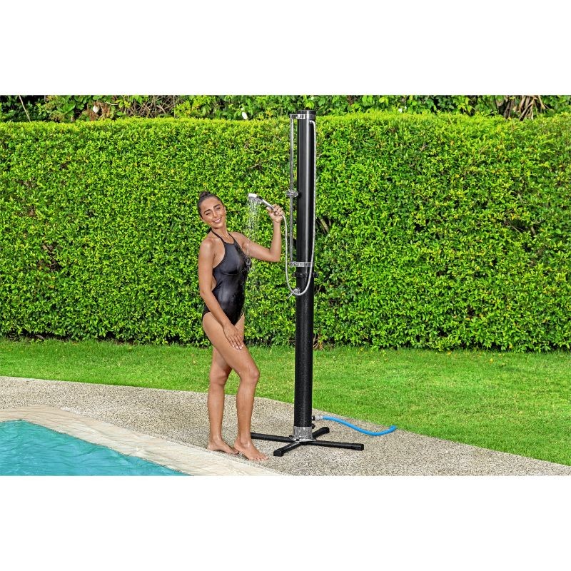 Bestway Doccia Solare Da Giardino Serbatoio 20 L Con miscelatore, Doccino E Portaoggetti