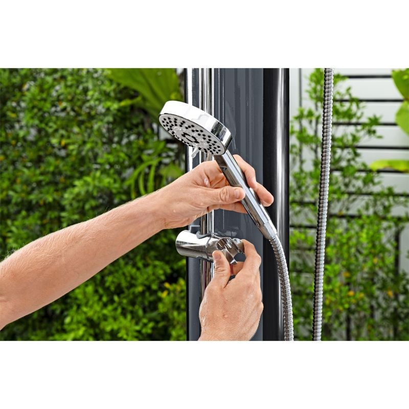 Bestway Doccia Solare Da Giardino Serbatoio 35 Litri Con Miscelatore, Doccino E Portaoggetti