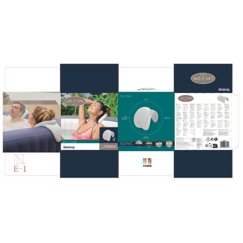 Bestway Cuscino De luxe Per Piscine Idromassaggio 2 Pezzi Per Confezione