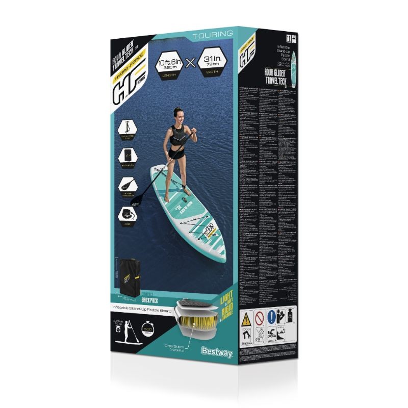 Bestway SUP Gonfiabile Aqua Glider Hydro-Force Con Tecnologia TravelTech 3,20 m