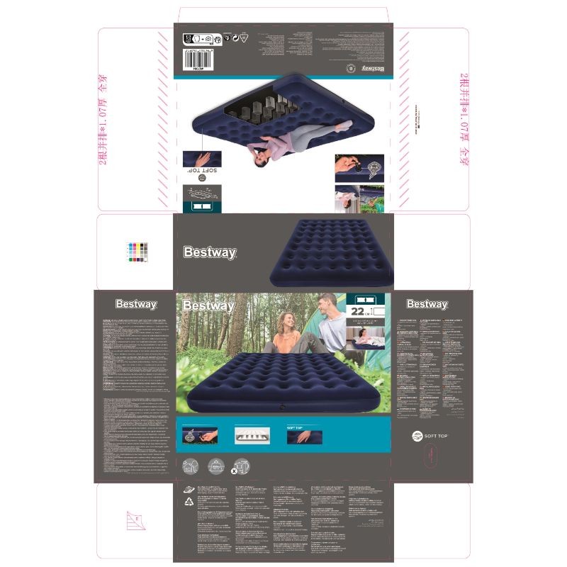 Bestway 67004 Materasso Matrimoniale Gonfiabile 2,03 m x 1,83 m x 22 cm