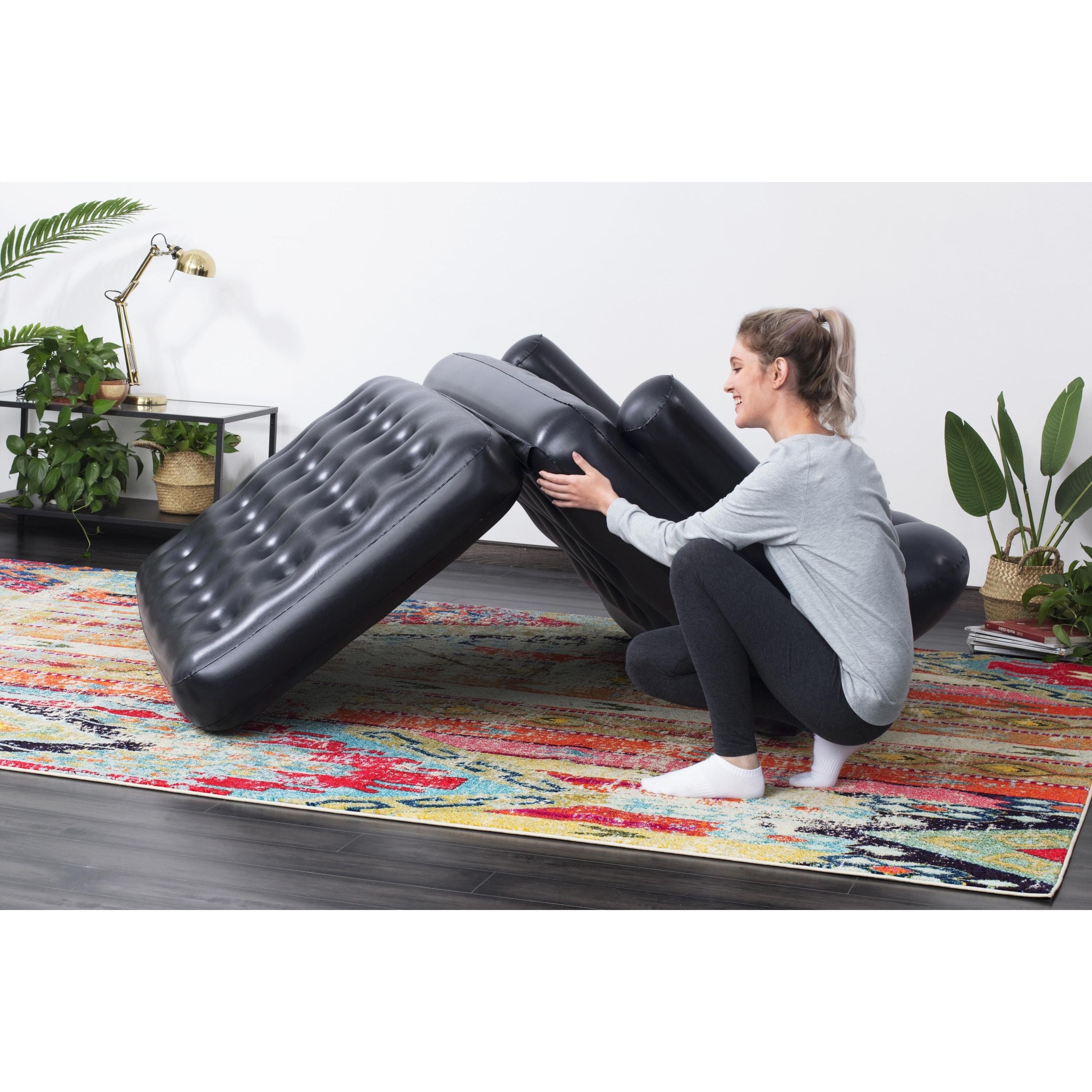 Bestway Divano Gonfiabile 5 Posizioni In 1 Colore Nero Cm. 188X152X64 Con Sacca Per Trasporto