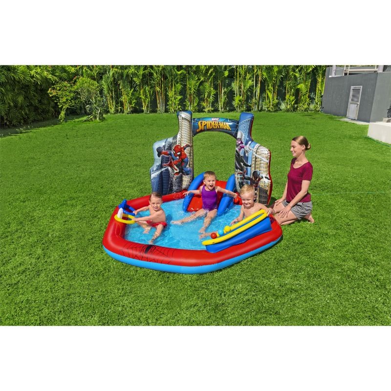 Bestway Play Center Gonfiabile Spider-Man 2,11 m x 2,06 m x 1,27 m Con Palline e Anelli