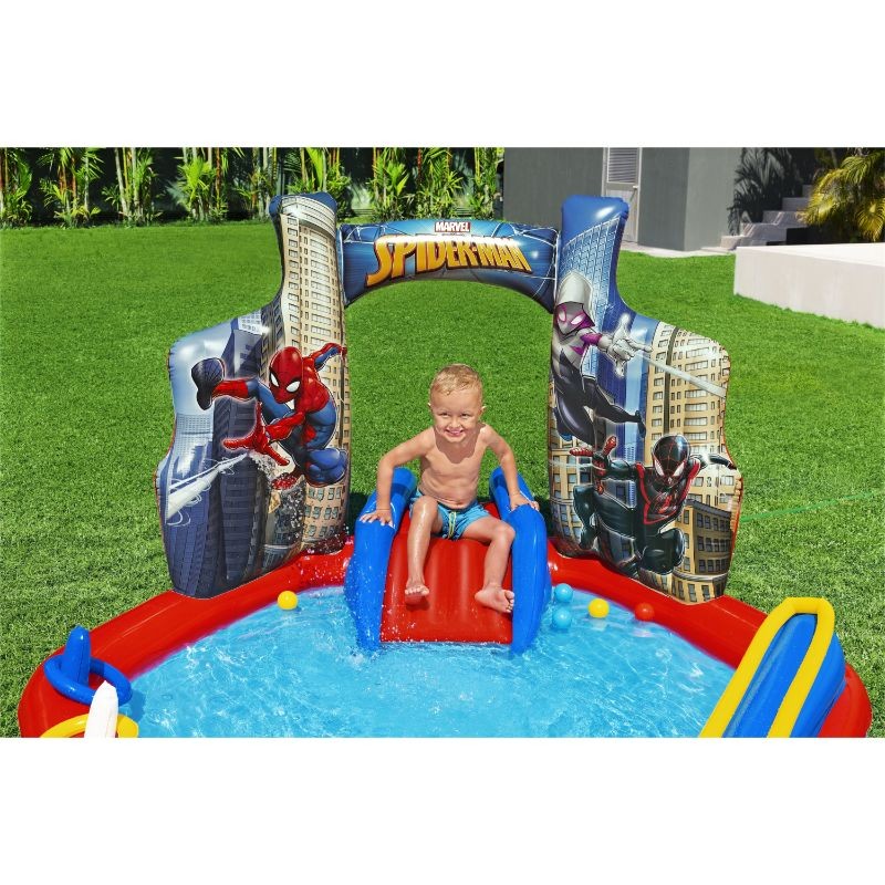Bestway Play Center Gonfiabile Spider-Man 2,11 m x 2,06 m x 1,27 m Con Palline e Anelli