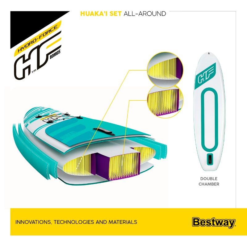 Bestway SUP Gonfiabile Hydro-Force HuaKa'i Tech 3,05 m