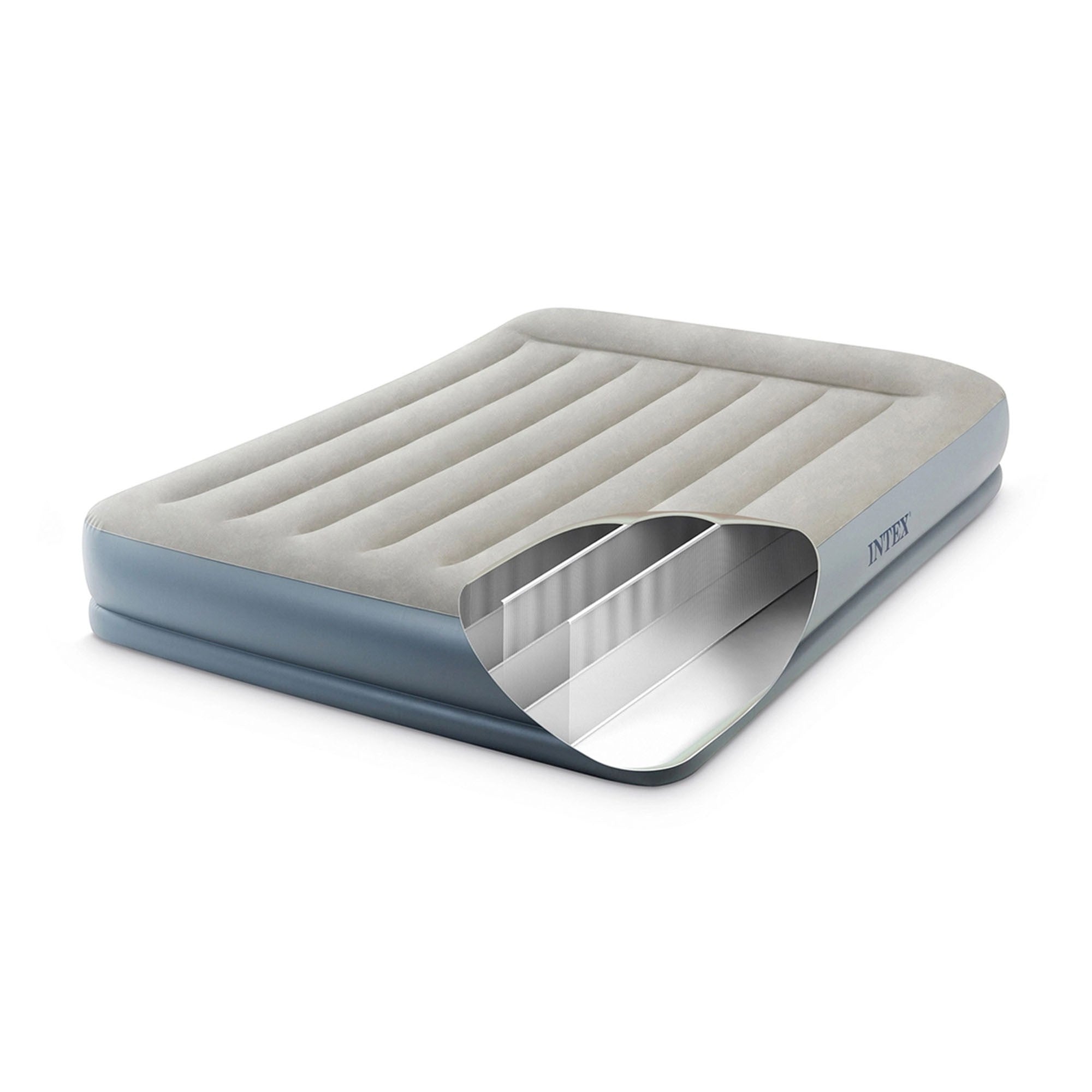 Intex 64118 Materasso Pillow Rest Mid-Rise Matrimoniale Dura Beam Con Tecnologia Fiber Tech Cm 152x203x30