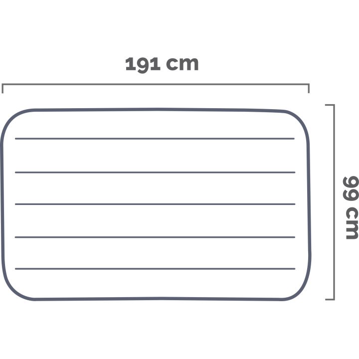Intex 64146 Materasso Dura-Beam Pillow Rest Singolo Con Tecnologia Fiber Tech  Pompa Elettrica Incorporata 99x191x25 Cm