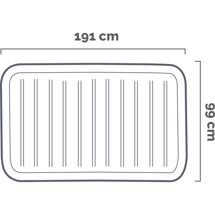 Intex 64412 Materasso Comfort Plush Elevated Dura Beam Tecnologia Fiber Tech Singolo Cm 99x191x46
