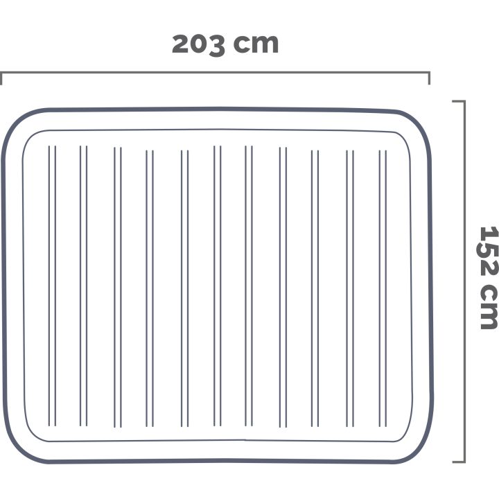 Intex 64418 Materasso Comfort Plush Hise Rise Dura Beam Tecnologia Fiber Tech Matrimoniale Cm 152x203x56