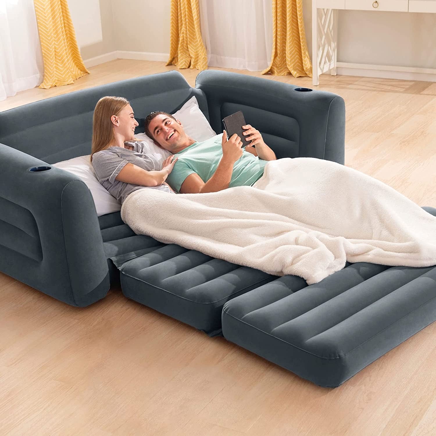 Intex 66552 Divano Letto Gonfiabile Cm 203x224x66
