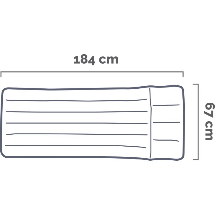 Intex 67997 Materasso Camping Laminato Cm 184x67x17