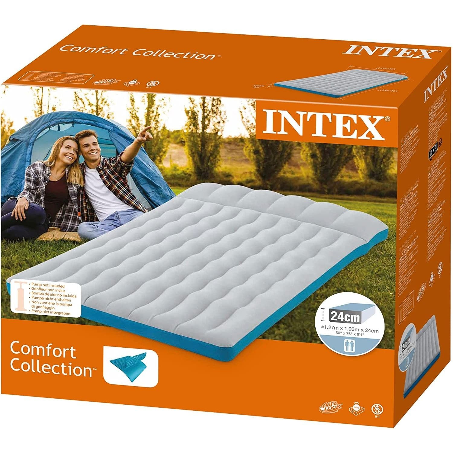 Intex 67999 Materasso Camping Laminato Cm 193x127x24