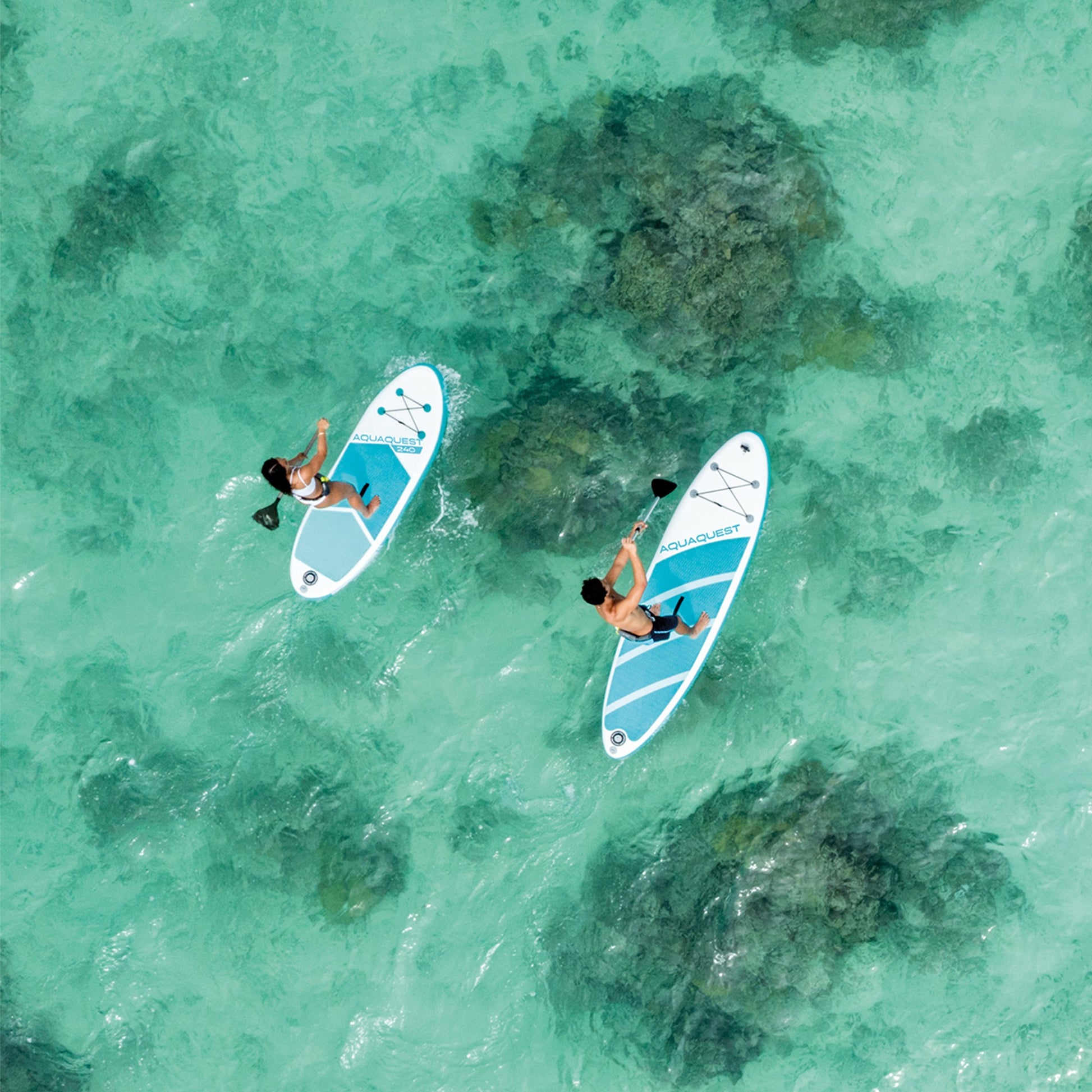 Intex 68241NP Sup Aqua Quest 240 Con Pompa Manuale e Remo, 244x76x13 cm