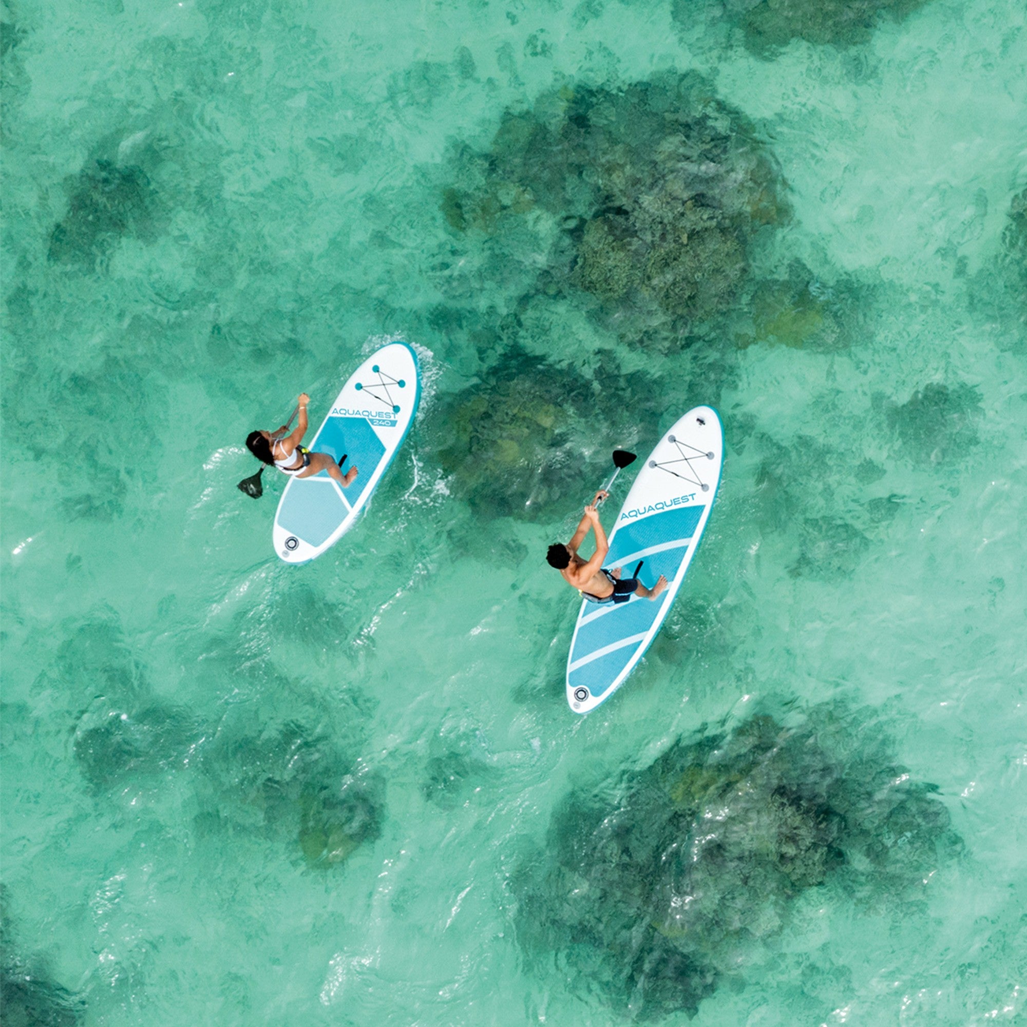 Intex 68242NP Sup Aqua Quest 320 Con Pompa Manuale e Remo, 320x81x15 cm