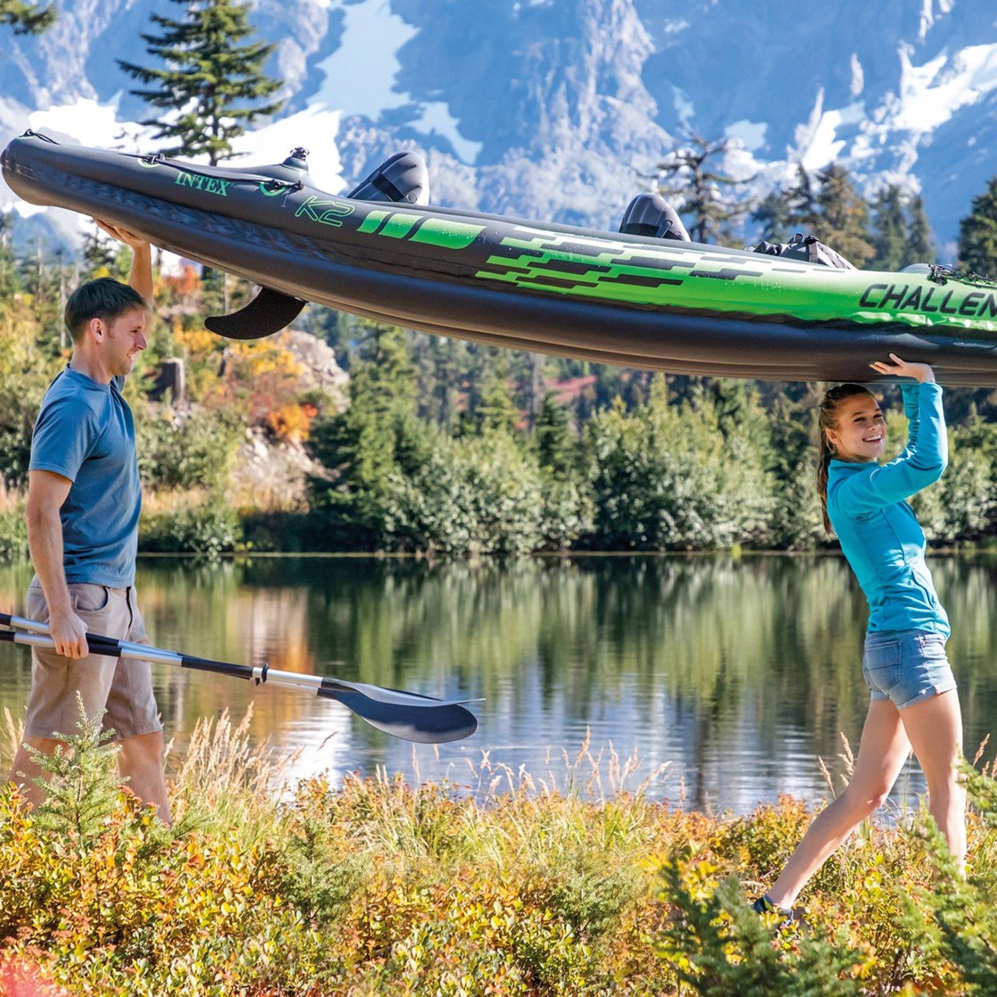 Intex 68306 Canoa Kayak Challenger K2 Cm 351x76x38