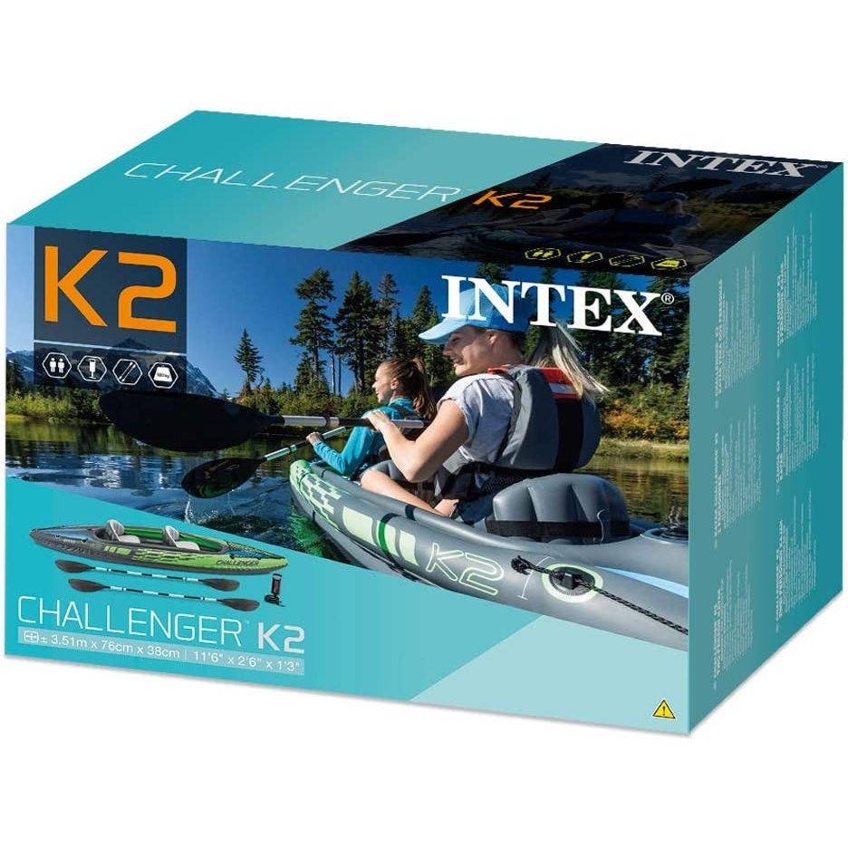 Intex 68306 Canoa Kayak Challenger K2 Cm 351x76x38