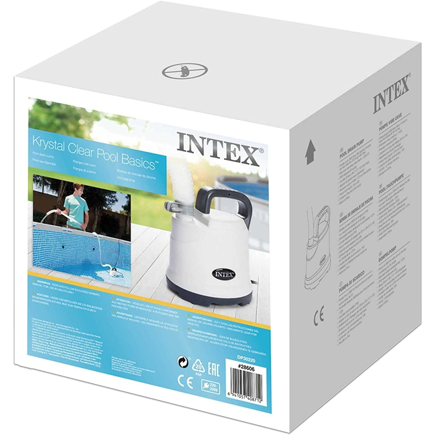 Intex 28606 Pompa Di Svuotamento Per Piscine Capacità  3595 L/H