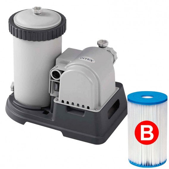 Intex 28634 Pompa Filtro - Flusso D'acqua: 9,463 L/H, Flusso Di Sistema: 7,192 L/H