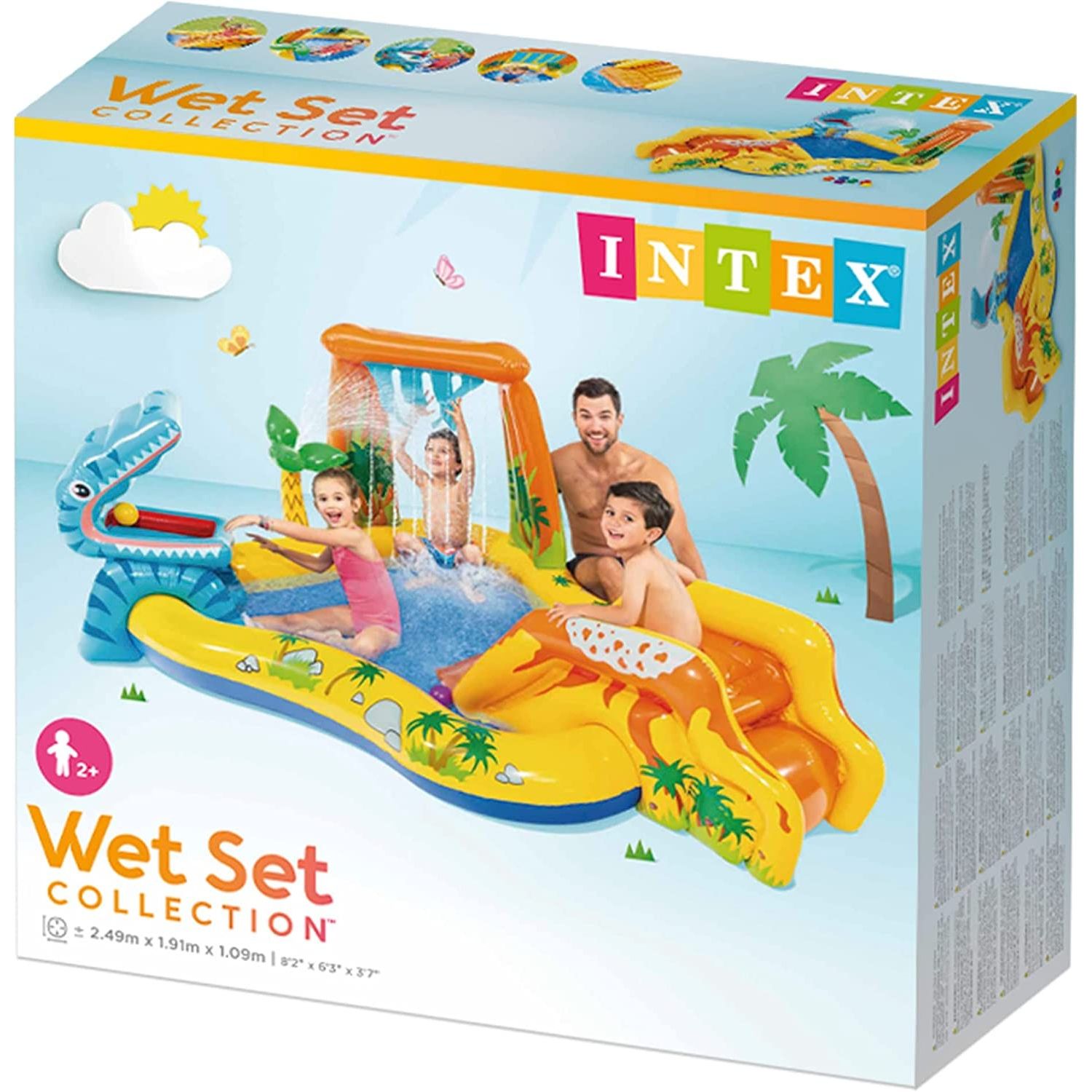 Intex 57444 Piscina Playground Dinosauri Cm 249X191X109