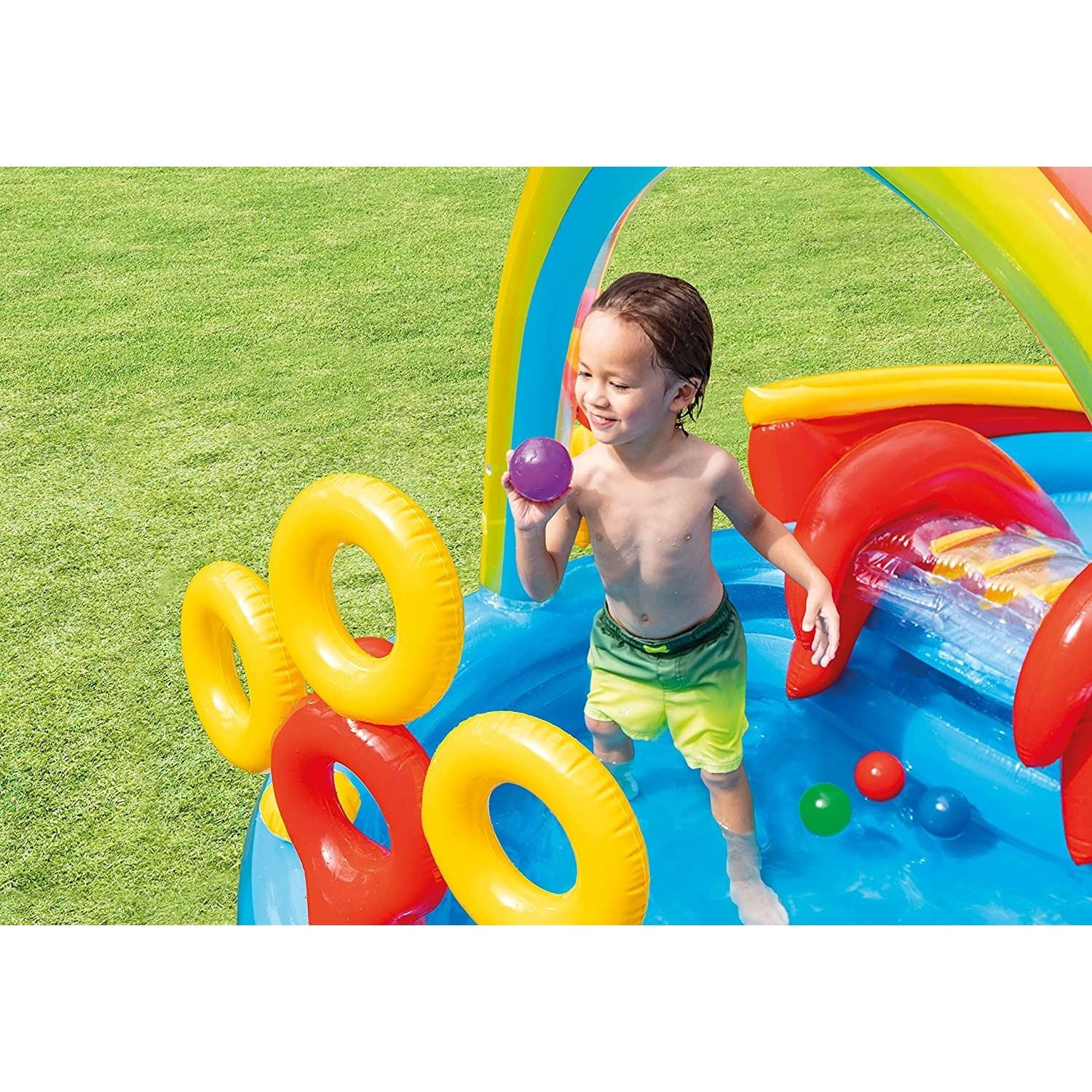 Intex 57453 Piscina Playground Arcobaleno Cm 297X193X135