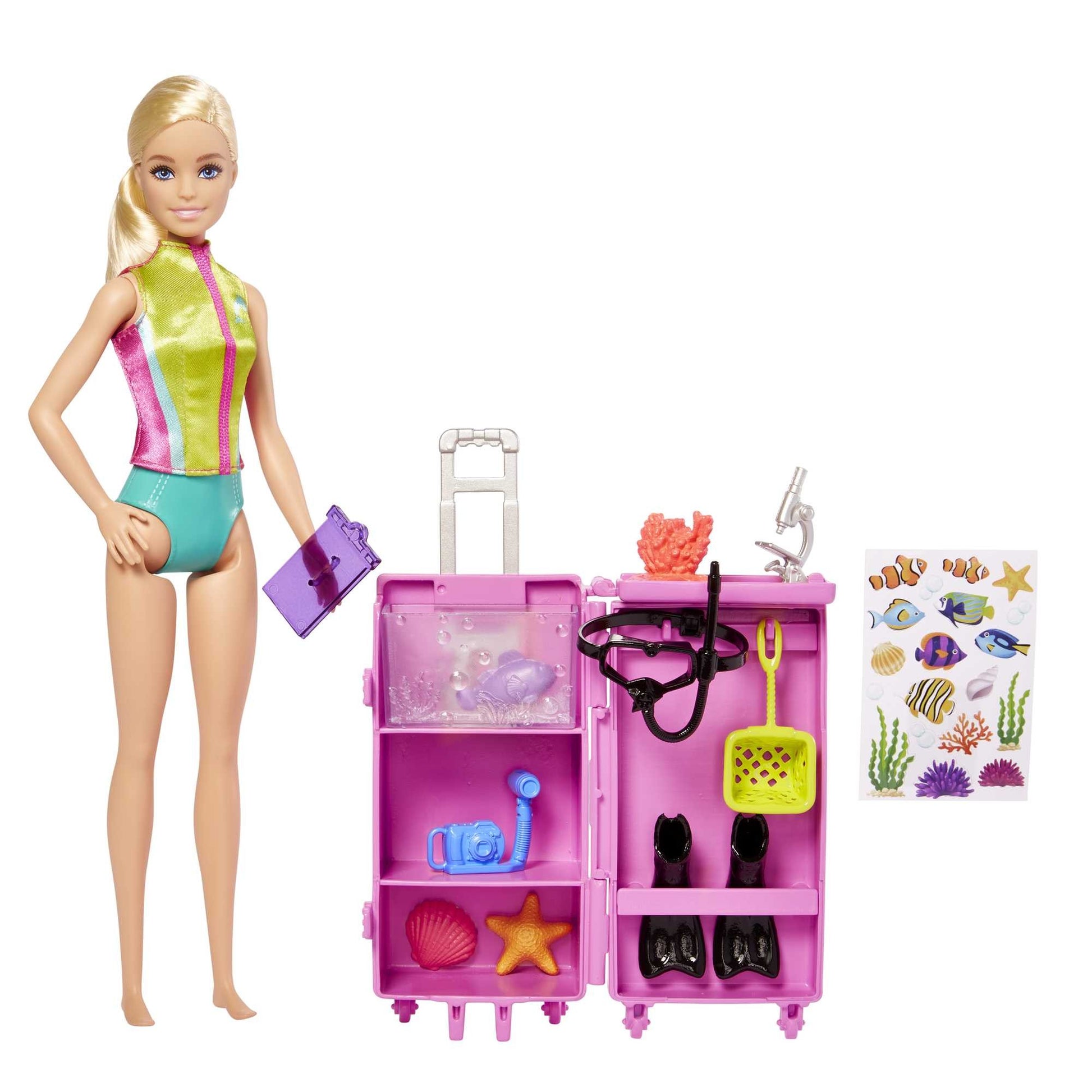 Barbie Biologa Marina, bambola bionda e playset