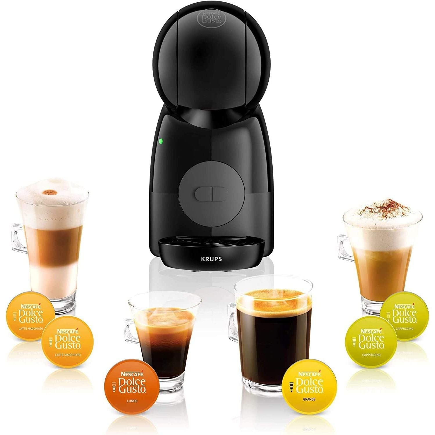 KRUPS NESCAFE' MACCHINA DA CAFFE' DOLCE GUSTO PICCOLO XS BK GARANZIA UFFICIALE ITALIA 2 ANNI