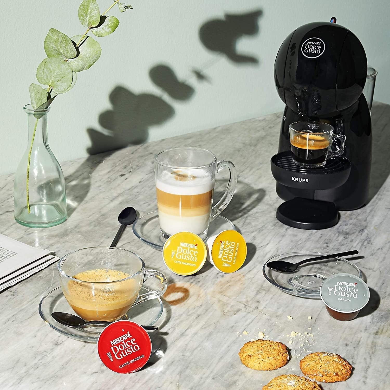 KRUPS NESCAFE' MACCHINA DA CAFFE' DOLCE GUSTO PICCOLO XS BK GARANZIA UFFICIALE ITALIA 2 ANNI
