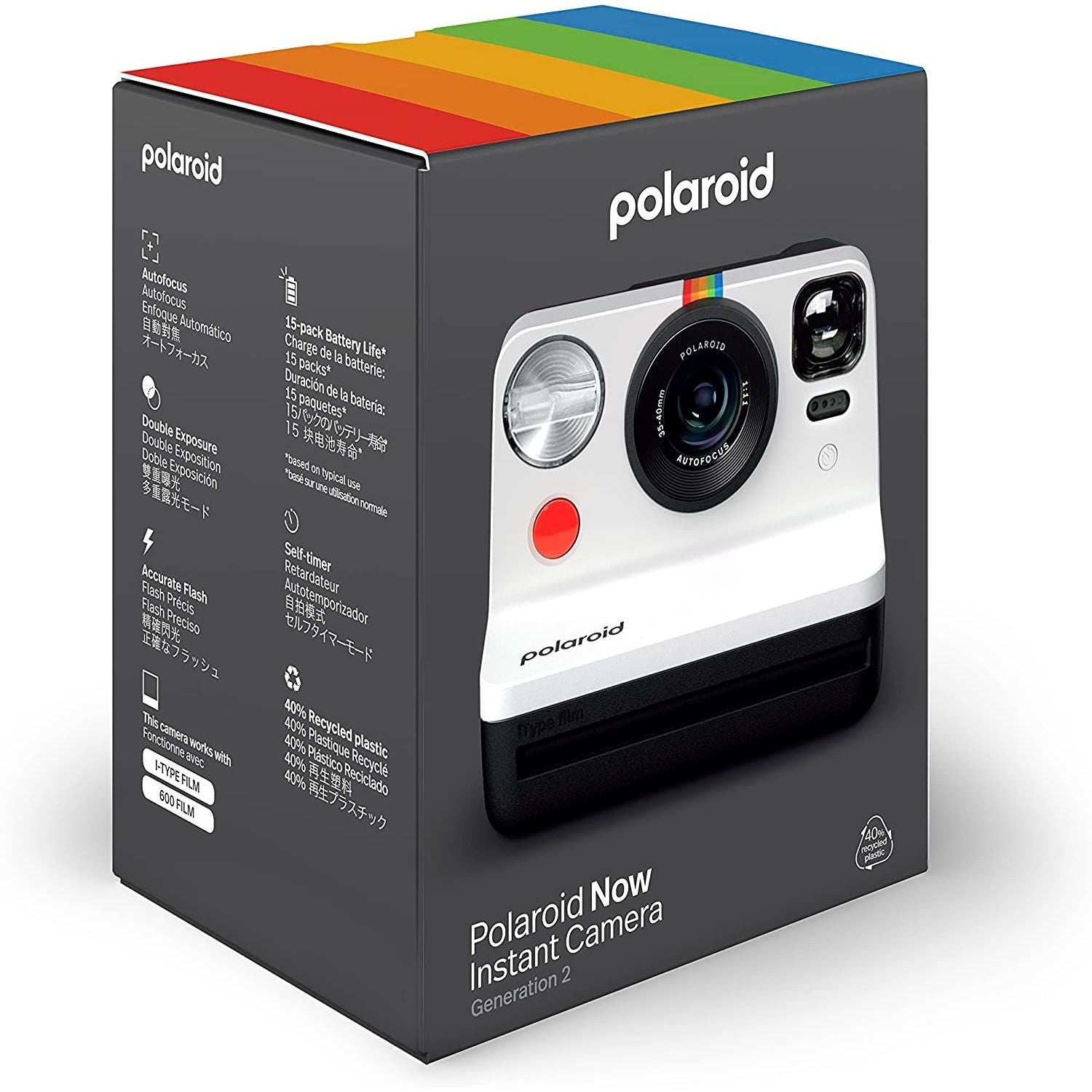 Polaroid Now Gen 2 Panda White and Black GARANZIA 2 ANNI UFFICIALE NITAL ITALIA