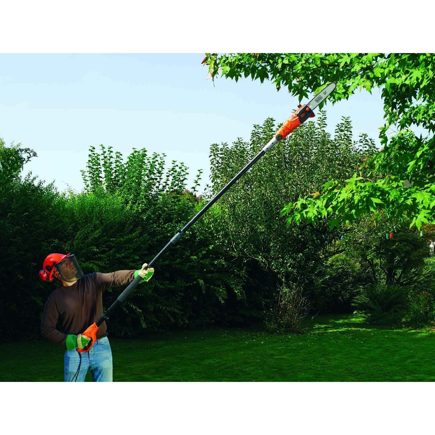 Black+Decker Sega Potatrice 800W Barra Da 25cm Asta Regolabile Fino a 2.7 Metri