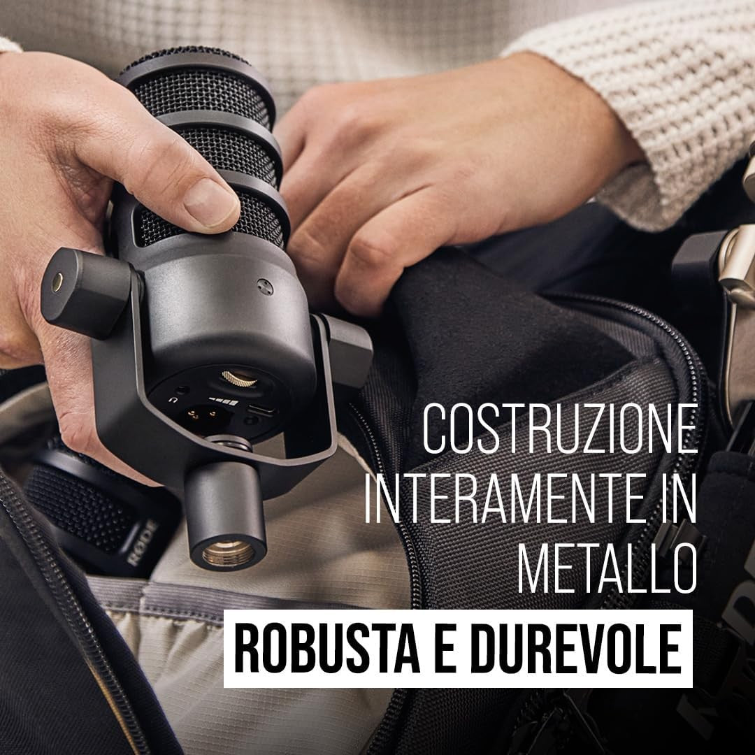 RODE PODMIC USB DYNAMIC BROADCAST MIC GARANZIA ITALIA NITAL 2 ANNI