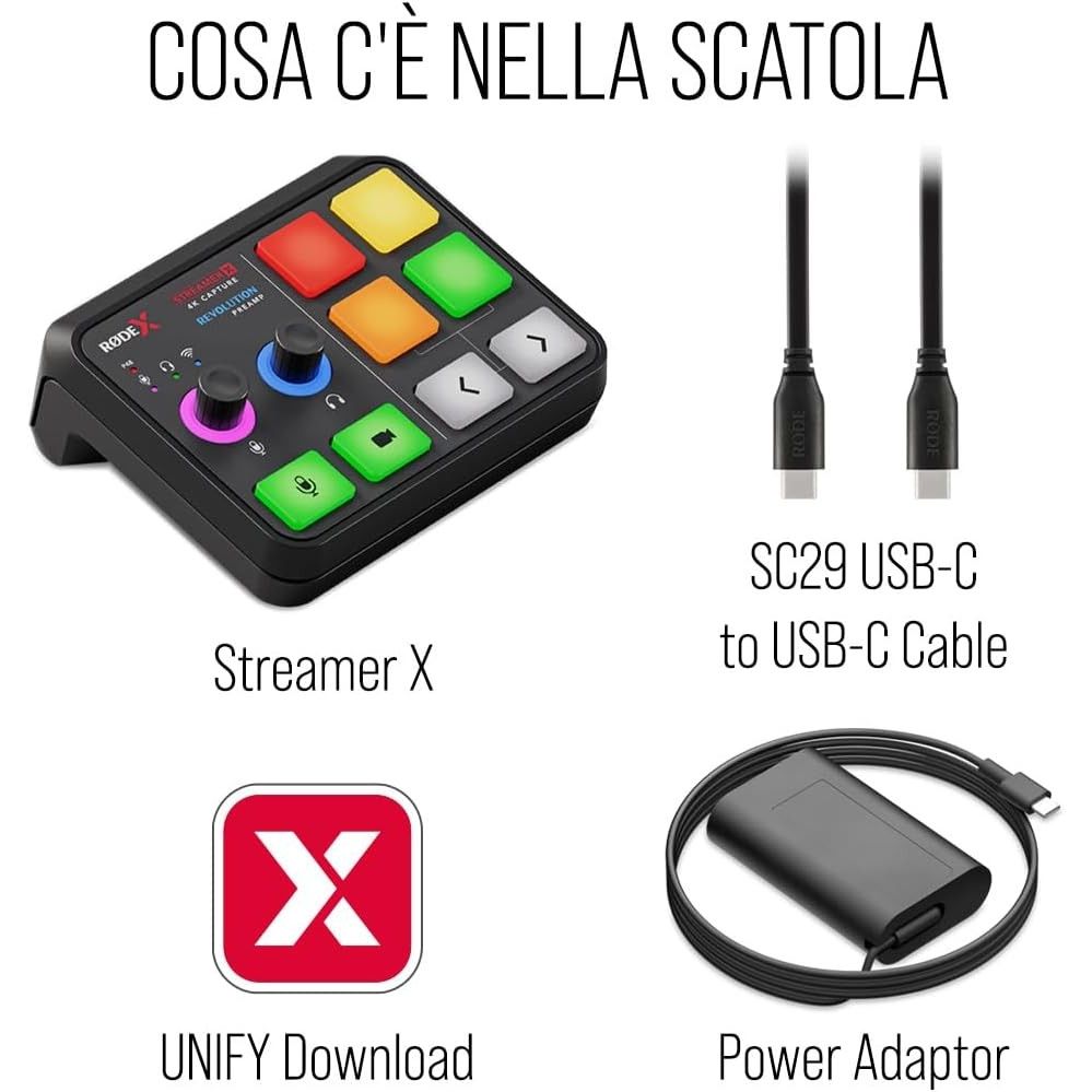 RODE STREAMER X AUDIO VIDEO CAPTURE GARANZIA ITALIA NITAL 2 ANNI