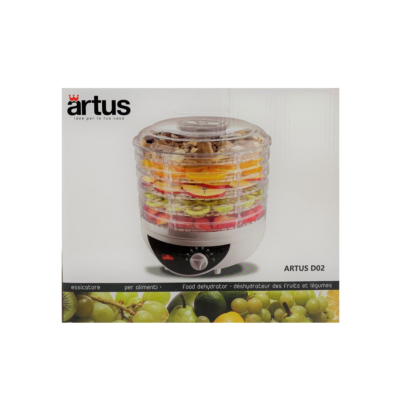 REBER ARTUS D02 DISIDRATORE DIGITALE PER ALIMENTI DIAM.26 5 SCOMPARTI