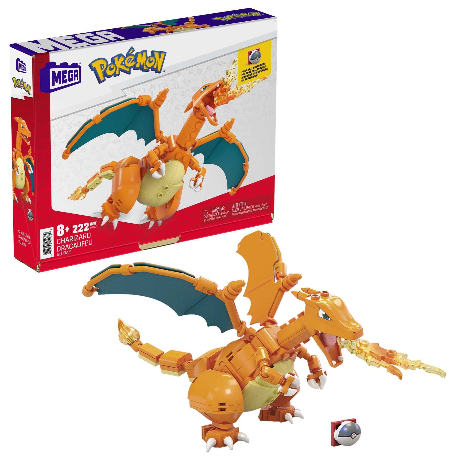 Mega Pokémon Charizard Set da Costruzione, 10cm