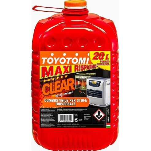 TOYOTOMI Tanica Clear 20 Lt Combustibile Per Stufe (Confezione da 8)